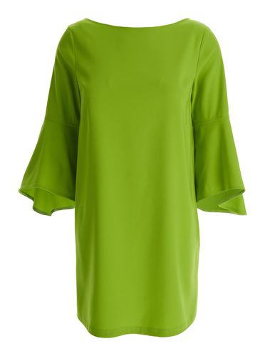 Lime Bell-sleeve Mini Dress In Crepe Fabric Woman - Liu-Jo - Modalova