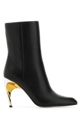Black Leather Armadillo Ankle Boots - Alexander McQueen - Modalova