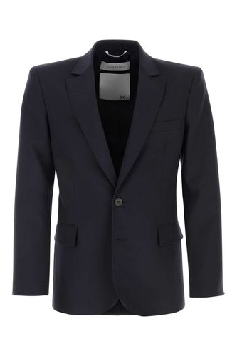 Midnight Blue Wool Blazer - Valentino Garavani - Modalova