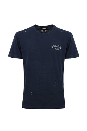 Perforated T-shirt With Logo - Dsquared2 - Modalova