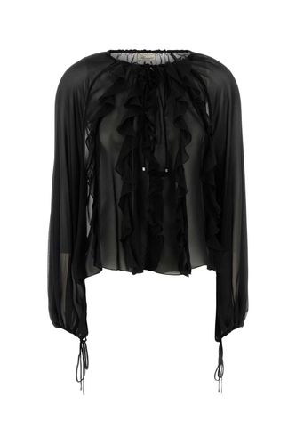 Blumarine Black Silk Blouse - Blumarine - Modalova