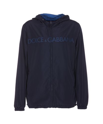 Logo Reversible Hooded Jacket - Dolce & Gabbana - Modalova