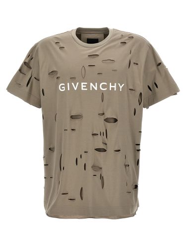 Distressed Crewneck T-shirt - Givenchy - Modalova