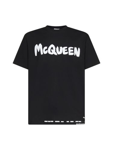 Graffiti Print T-shirt - Alexander McQueen - Modalova