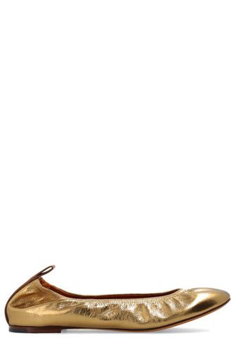 Ruched Detail Metallic Ballerina Shoes - Lanvin - Modalova