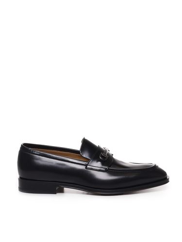 Black Leather Desmond Loafers - Ferragamo - Modalova