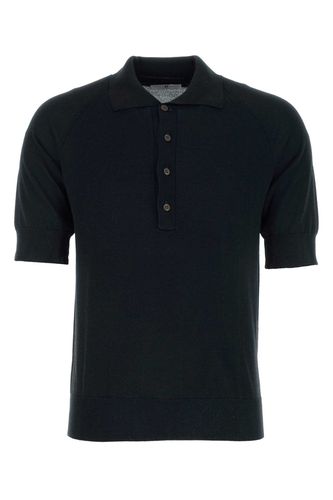 Black Cotton Blend Polo Shirt - PT Torino - Modalova