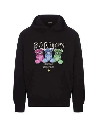 Barrow Black Logo Print Hoodie - Barrow - Modalova