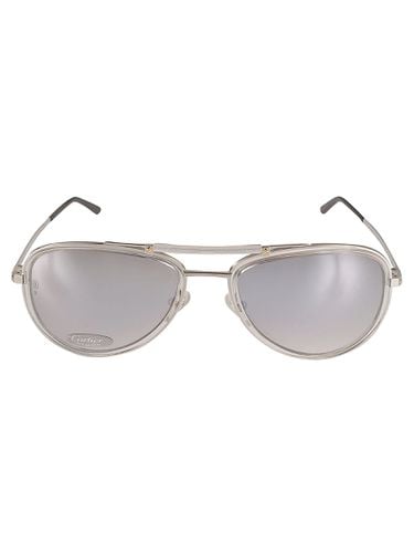Thick Aviator Sunglasses - Cartier Eyewear - Modalova