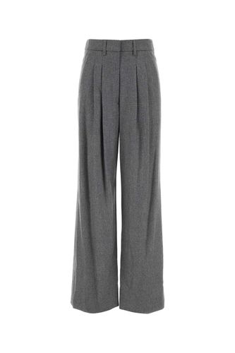 Melange Grey Stretch Wool Blend Wide-leg Pant - PT Torino - Modalova