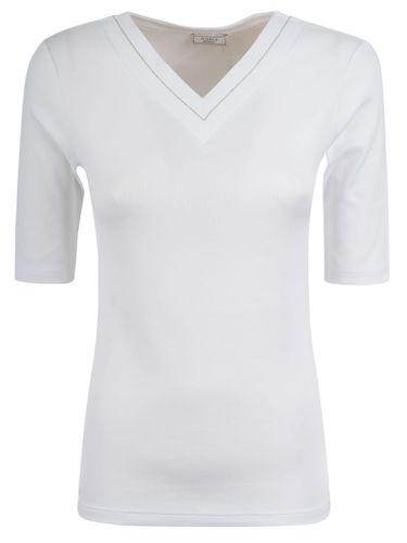 V-neck Short-sleeved T-shirt - Peserico - Modalova