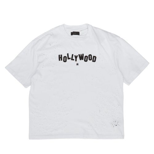 Hollywood Shotgun Oversized Distressed T-shirt - AMIRI - Modalova