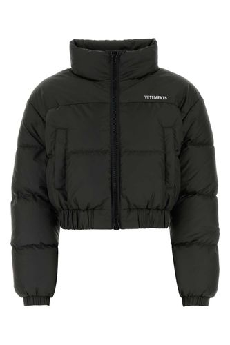 Slate Polyester Down Jacket - VETEMENTS - Modalova