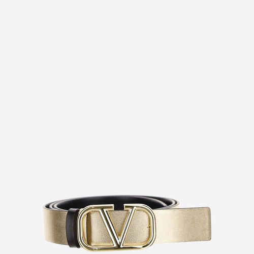 Mm Vlogo Signature Reversible Leather Belt - Valentino Garavani - Modalova