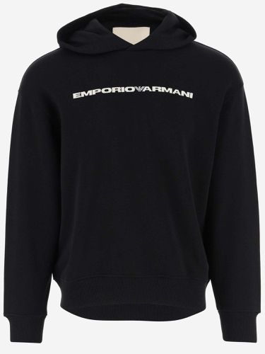 Emporio Armani Logo Cotton Hoodie - Emporio Armani - Modalova