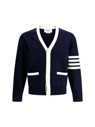 Cardigan With Iconic Stripes - Thom Browne - Modalova