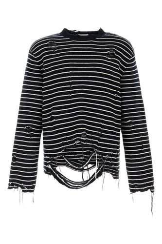 Striped Distressed Crewneck Jumper - Alexander McQueen - Modalova