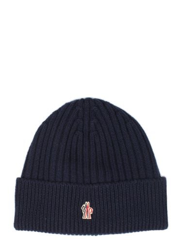 Moncler Logo Patch Knit Beanie - Moncler - Modalova