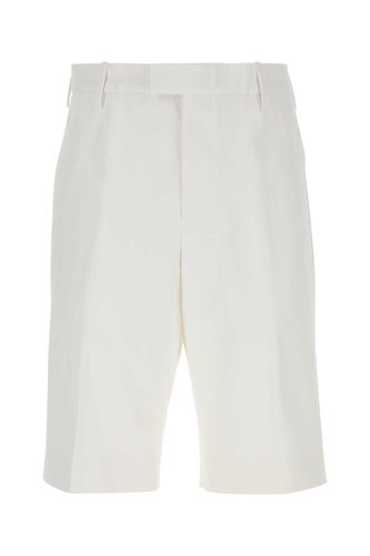 White Cotton Bermuda Shorts - Alexander McQueen - Modalova