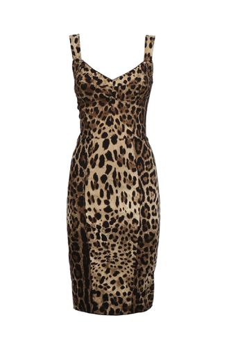 Corset Dress With Leopard Print - Dolce & Gabbana - Modalova