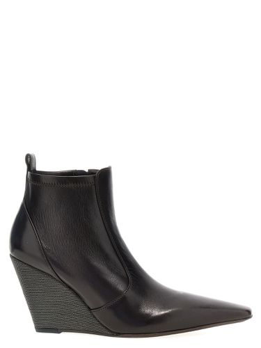 Prescious Heel Wedge Ankle Boots - Brunello Cucinelli - Modalova