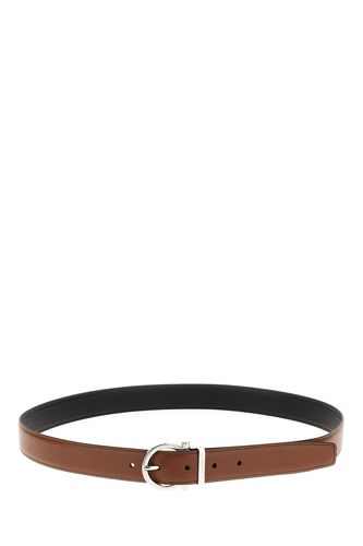 Brown Leather Reversible Belt - Ferragamo - Modalova