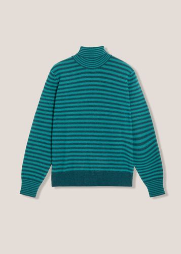 Aaitor Green Wool Striped Turtleneck - doppiaa - Modalova