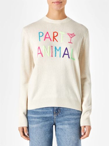 Woman Sweater With Party Animal Embroidery Niki Dj Special Edition - MC2 Saint Barth - Modalova