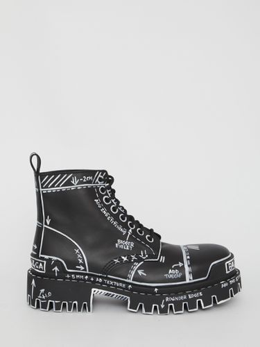 Printed Leather Ankle Boots - Balenciaga - Modalova