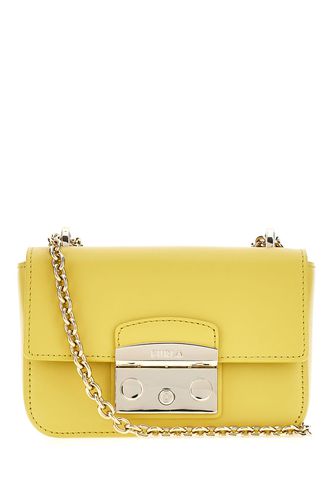 Yellow Leather Mini Metropolis Crossbody Bag - Furla - Modalova