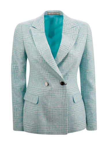 Double-breasted Tweed Blazer - Tagliatore - Modalova