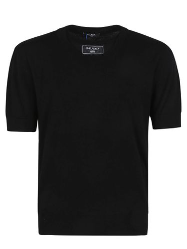 Couture Label Db Col Knit T-shirt - Balmain - Modalova