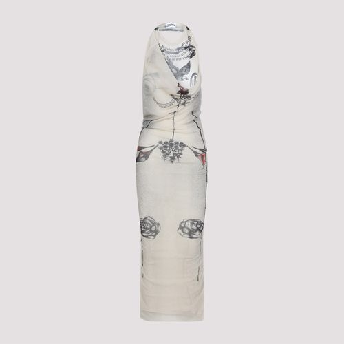 Double Layer Printed Long Dress - Jean Paul Gaultier - Modalova