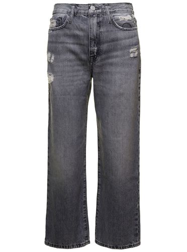 Le Jane Crop Grey Straight Five-pocket Jeans With Rips In Cotton Woman - Frame - Modalova