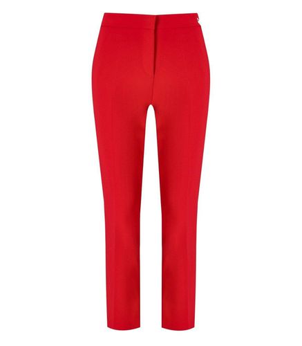 Slits Cropped Crepe Trousers - Elisabetta Franchi - Modalova