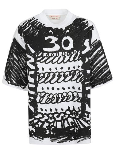 Abstract Printed Crewneck T-shirt - Marni - Modalova