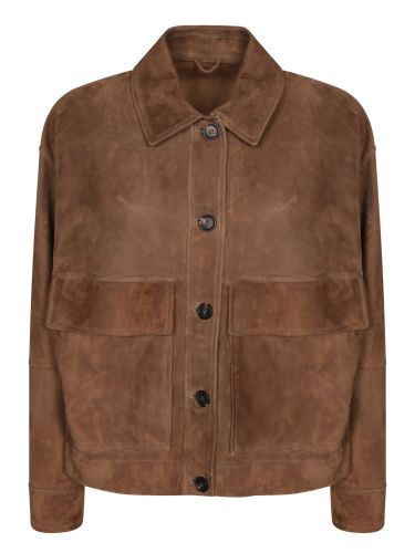 Leather Suede Jacket - Brunello Cucinelli - Modalova