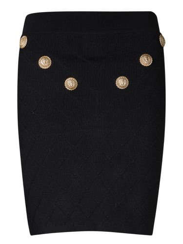 Balmain Mini 6btn Black Skirt - Balmain - Modalova