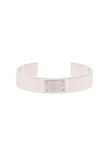 Bracelet With Logo Plaque - Dolce & Gabbana - Modalova