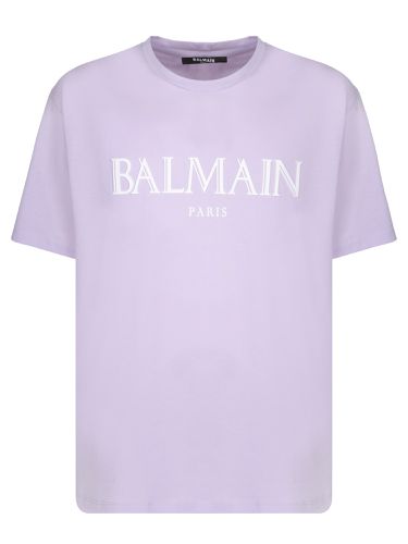 Balmain Rubber Roman Lilac T-shirt - Balmain - Modalova