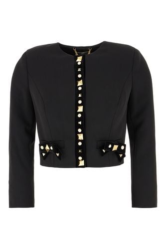 Black Stretch Polyester Jacket - Elisabetta Franchi - Modalova