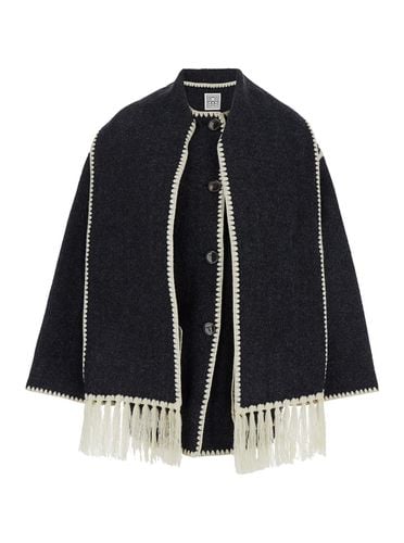 Dark Jacket With Scarf In Wool Woman - Totême - Modalova