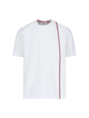 Thom Browne Tricolor Detail T-shirt - Thom Browne - Modalova