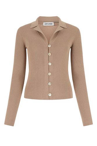 Antiqued Pink Cotton Blend Cardigan - Low Classic - Modalova