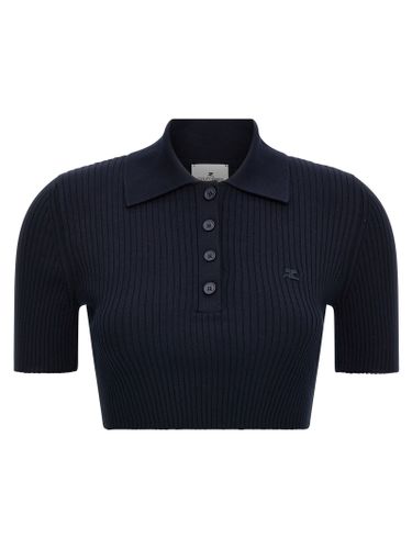 Courrèges Ribbed Polo Shirt - Courrèges - Modalova