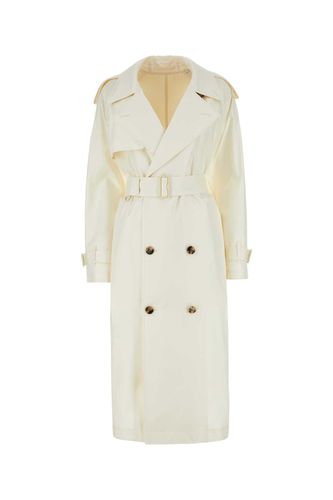 Burberry Ivory Silk Trench Coat - Burberry - Modalova