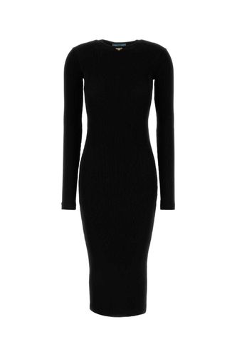 Long-sleeved Ribbed Midi Dress - Prada - Modalova