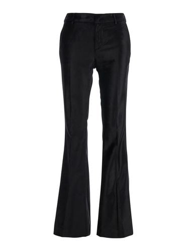 Elsa Flared Trousers With Velvet Effect In Cotton Blend Woman - PT Torino - Modalova