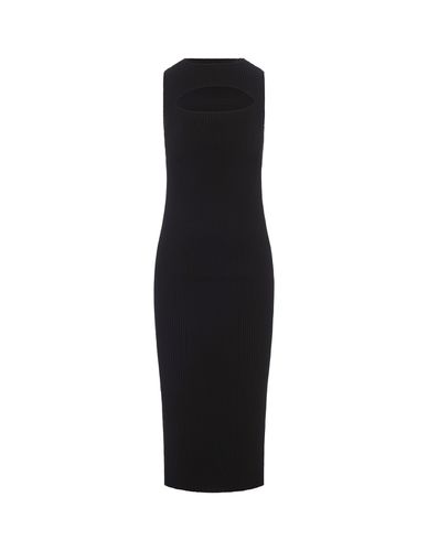 Knitted Midi Dress With Cut Out - Alexander McQueen - Modalova