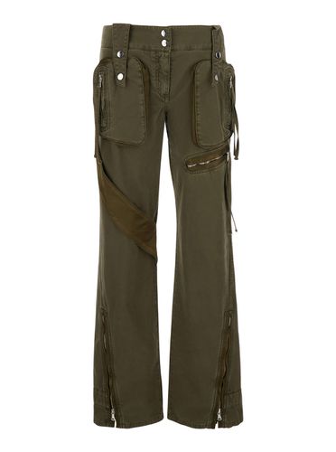 Cargo Trousers With Satin Inserts Military In Cotton Woman - Blumarine - Modalova